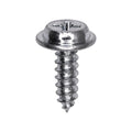 #8x1/2" Phillips Truss Head Flat Washer Tapping Screw, Type A/AB, 13/32" Washer, Zinc
