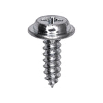 #8x1/2" Phillips Truss Head Flat Washer Tapping Screw, Type A/AB, 13/32" Washer, Zinc