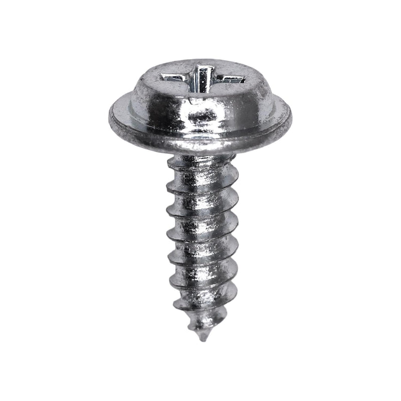 #8x1/2" Phillips Truss Head Flat Washer Tapping Screw, Type A/AB, 13/32" Washer, Zinc