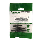 17/64"x1-7/8" Black Nylon Rivet, 3/32" - 3/16" Grip Range, 23/32" Flange Diam