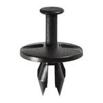 3/8"x23/32" Black Fascia Push-Type Retainer, 1" Head