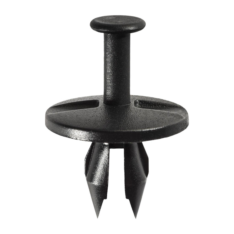 3/8"x23/32" Black Fascia Push-Type Retainer, 1" Head