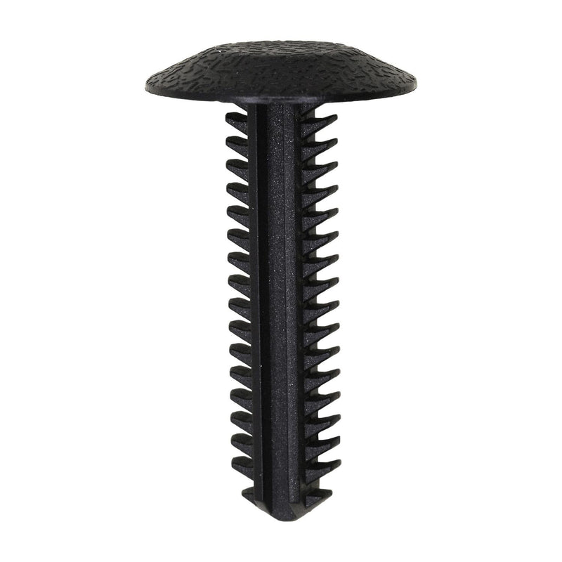 5/16"x1-1/4" Black Nylon Pillar Cover Retainer, 3/4" Head