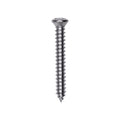 #8x1-1/4" Phillips Oval Head Tapping Screw, Type A/AB, Chrome, #6