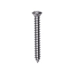 #8x1-1/4" Phillips Oval Head Tapping Screw, Type A/AB, Chrome, #6
