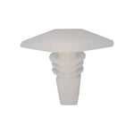 6mmx10mm White Nylon Weatherstrip Retainer