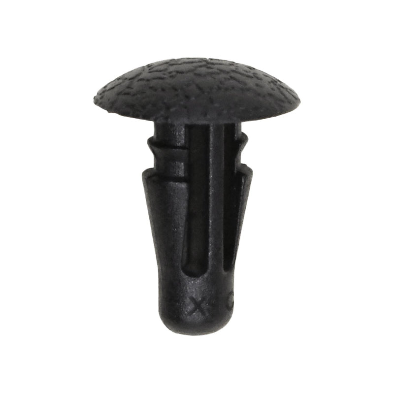 6mmx13mm Black Nylon Retaining Clip, 11mm Head
