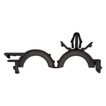 3/4" Black Nylon Wire Loom Routing Clip, 1"
