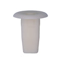 #8 White Nylon Screw Grommet, 8mm Square Hole, 16mm Head