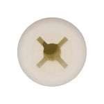 #8 White Nylon Screw Grommet, 8mm Square Hole, 16mm Head