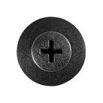 6mmx11mm Black Push-Type Retainer, 15mm Head, Phillips