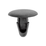 6mmx10mm Black Nylon Retaining Clip, 14mm Head