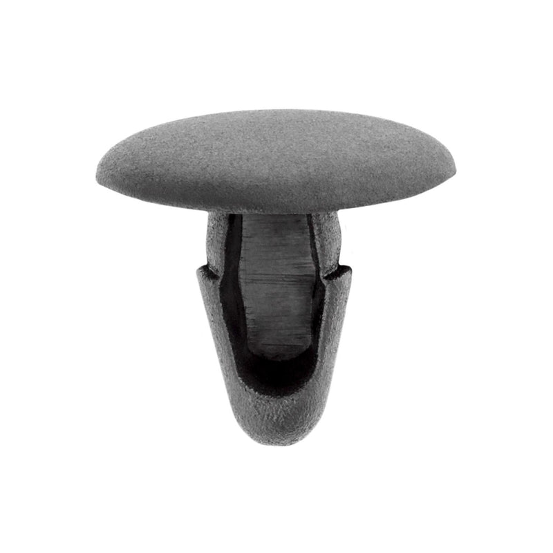 6mmx10mm Black Nylon Retaining Clip, 14mm Head