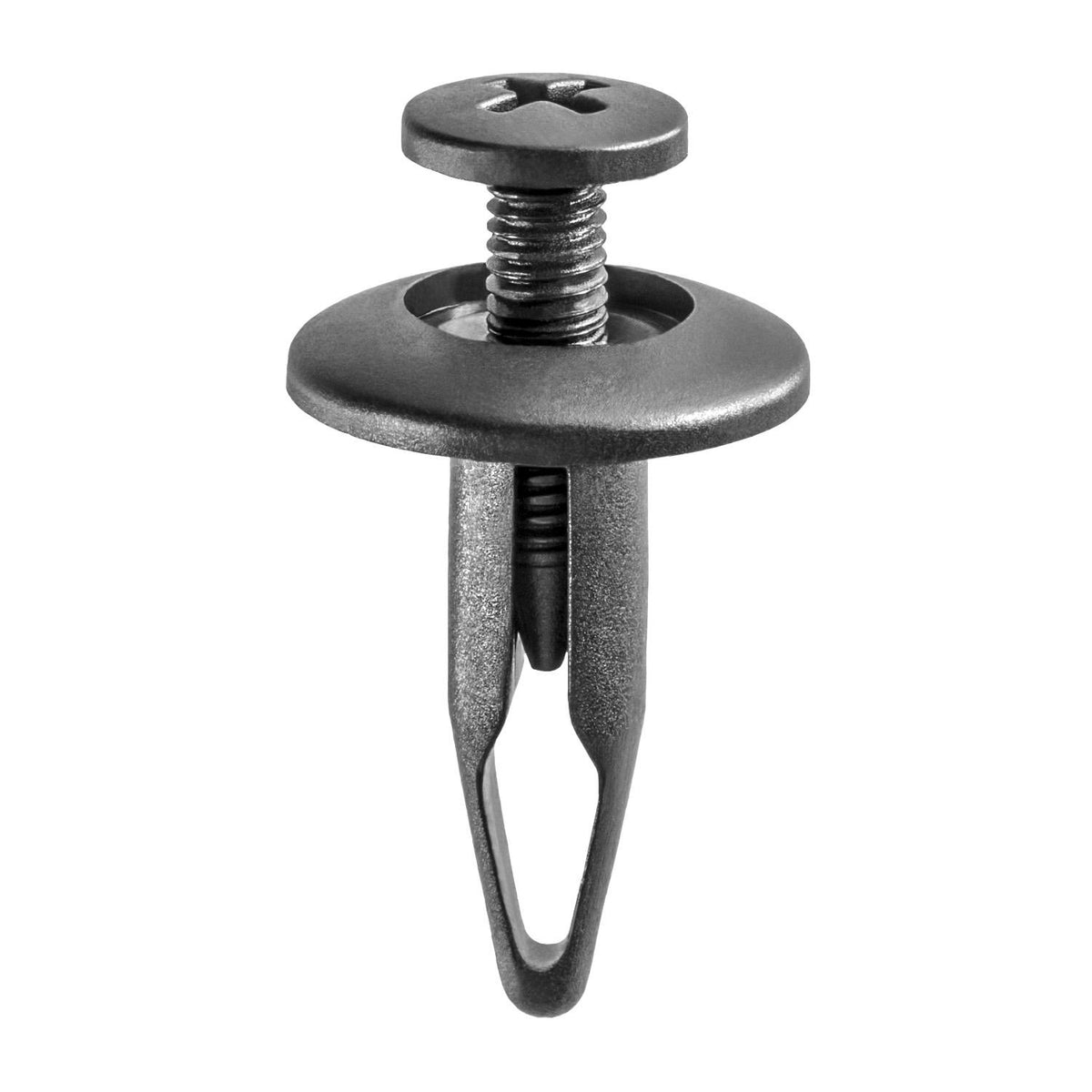 1/4"x7/8" Black Push-Type Retainer, 11/16" Head, Phillips