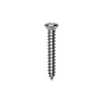 #8x1" Phillips Oval Head Tapping Screw, Type A/AB, Chrome, #6