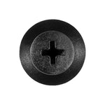 1/4"x29/32" Black Push-Type Retainer, 19/32" Head