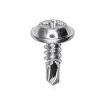 #8x1/2" Phillips Truss Head Washer Teks Tapping Screw, Type 2 Self-Drilling Tek, 13/32" Washer, Zinc