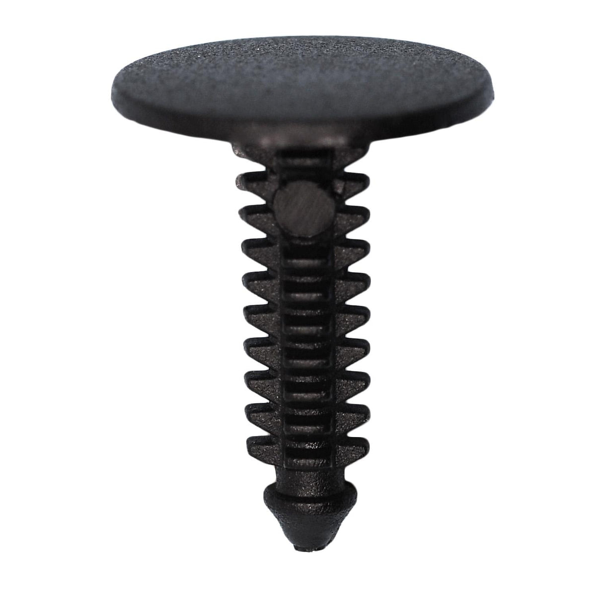 7/32"x3/4" Black Nylon Screen Shroud Vent Grille To Panel Retainer, 19/32" Head