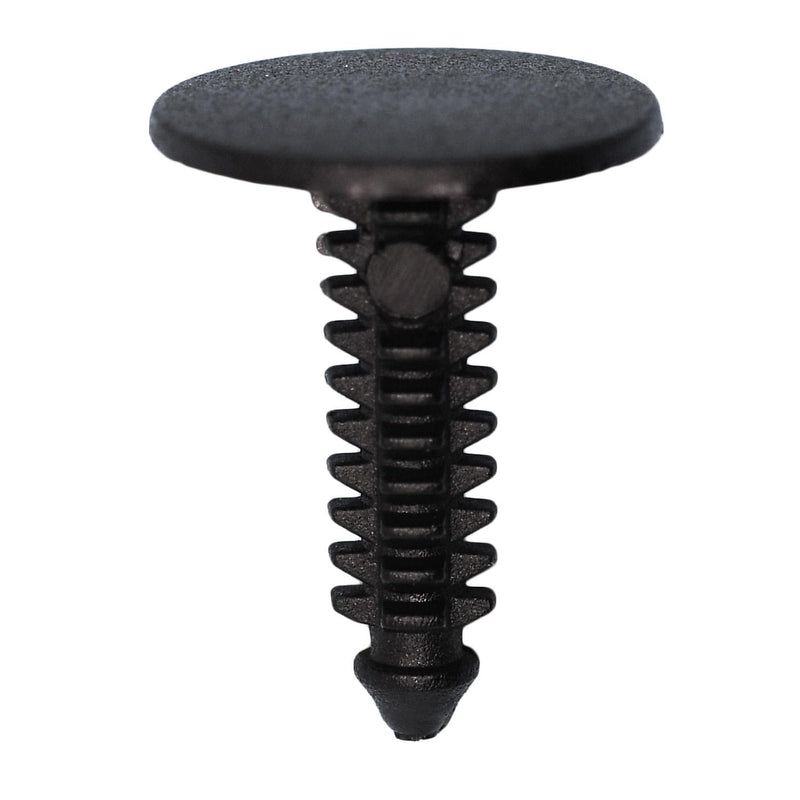 7/32"x3/4" Black Nylon Screen Shroud Vent Grille To Panel Retainer, 19/32" Head