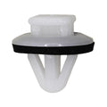 8mmx9mm White Nylon Molding Clip, 15mm Head
