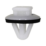 8mmx9mm White Nylon Molding Clip, 15mm Head