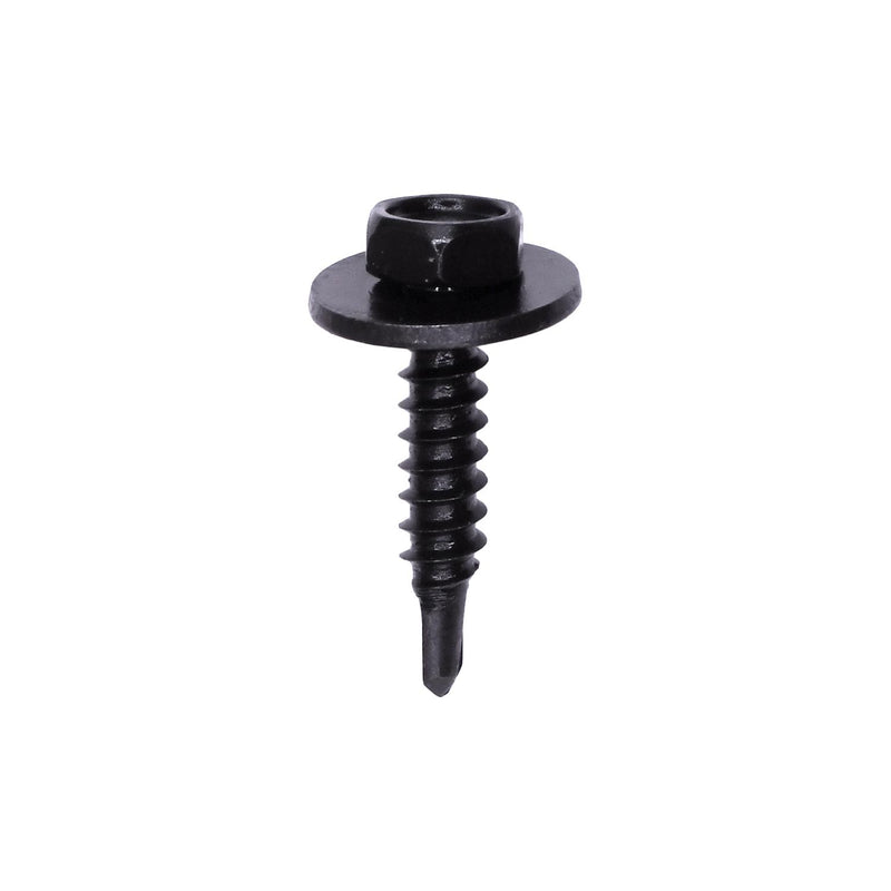 M4.2-1.41x20mm Hex Head SEMS Teks Tapping Screw, Type 2 Self-Drilling Tek, 12mm Washer, Phosphate