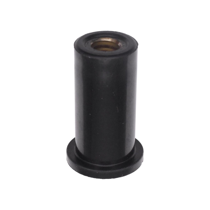 1/4"-20 Neoprene Rubber Nut, 1.00" Shank Length, 1.051" Overall Length, 0.500" Shank Diameter