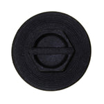 #14x5/8" Slotted Hex Head Flange Washer License Plate Screw, Type B, 5/8" Washer, Black E-Coat