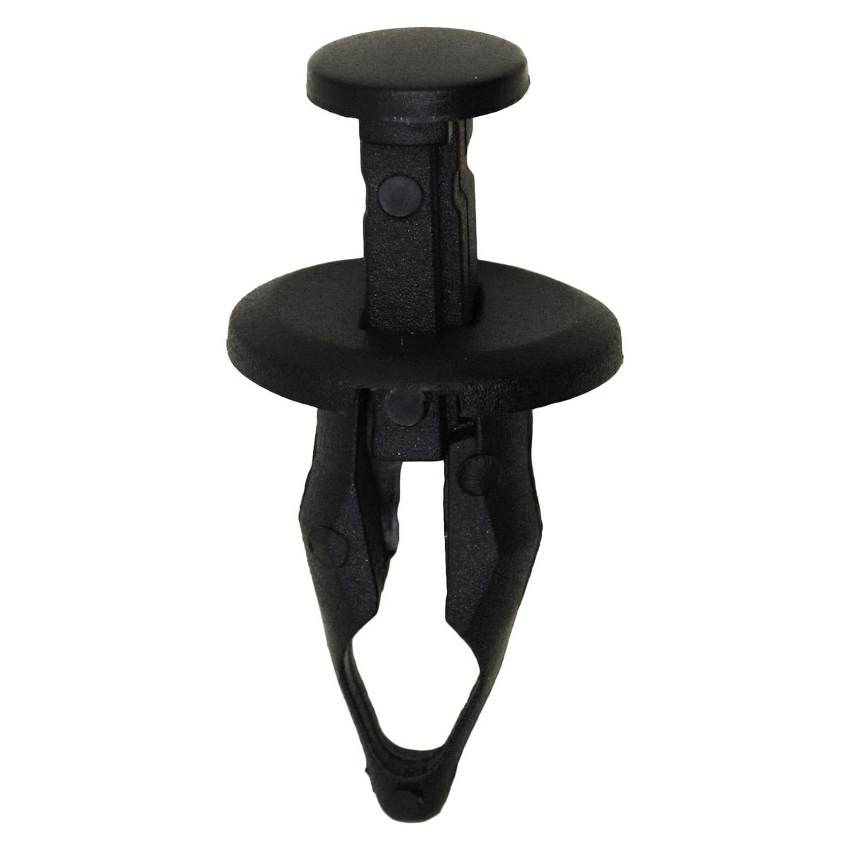 9.5mmx23mm Black Bumper Fascia Push-Type Retainer, 18mm Head