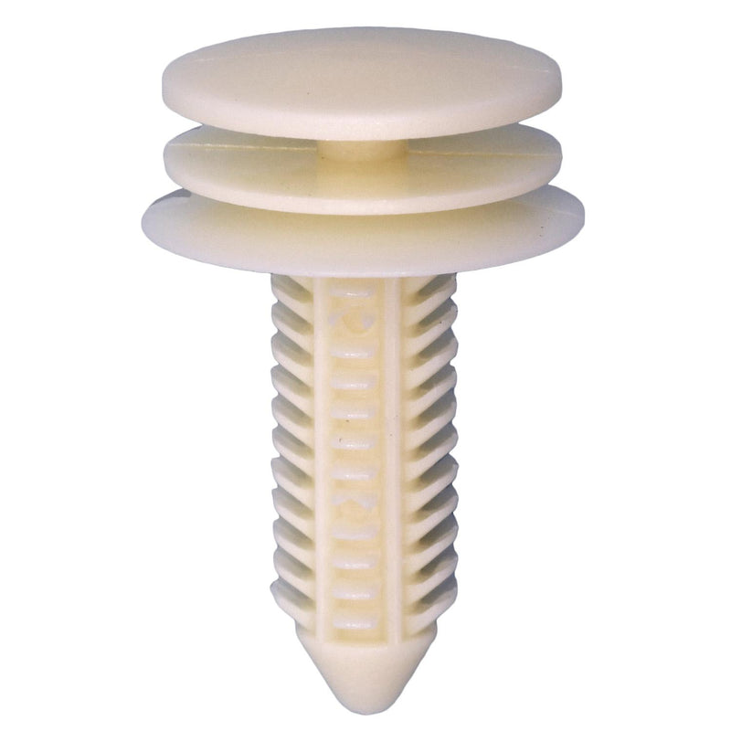 8mmx23mm White Nylon Apv Van Trim Panel Retainer, 20mm Head