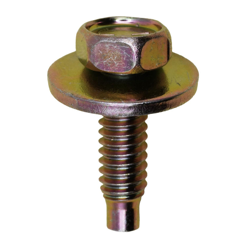 1/4"-20x7/8" Hex Head SEMS Body Bolt, Dog Point, 3/4" Washer, Yellow Zinc Chromate