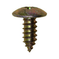 M6-1.81x15mm Phillips Truss Head License Plate Screw, Type A/AB, Yellow Zinc Dichromate