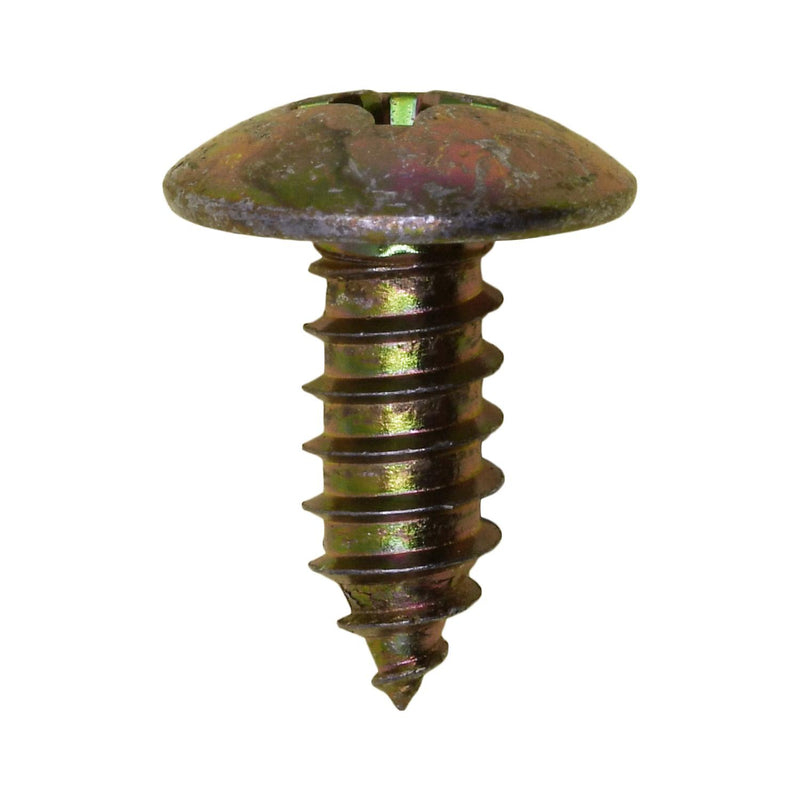 M6-1.81x15mm Phillips Truss Head License Plate Screw, Type A/AB, Yellow Zinc Dichromate