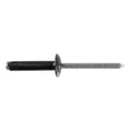 3/16" Split Type Rivet All Aluminum, 5/64"-15/64" Grip, Black Aluminum Body, Aluminum Mandrel, 7/16" Flange Diam