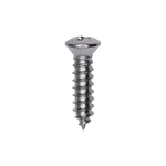 #10x3/4" Phillips Oval Head Tapping Screw, Type A/AB, Chrome, #8