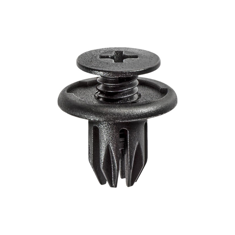 10mmx15mm Black Push-Type Retainer, 20mm Head