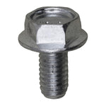 M6-1.0x12mm Hex Head Flange License Plate Screw, Zinc & Clear, 14mm Flange Diam