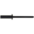 3/16" Closed End Rivet Aluminum, 3/8"-1/2" Grip, Black Aluminum Body, Black Aluminum Mandrel, Black Aluminum Rivet - Black Aluminum Mandrel
