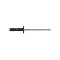 1/8" Specialty Rivet Aluminum/Steel, 3/16"-3/8" Grip, Black Aluminum Body, Steel Mandrel, 5/16" Flange Diam