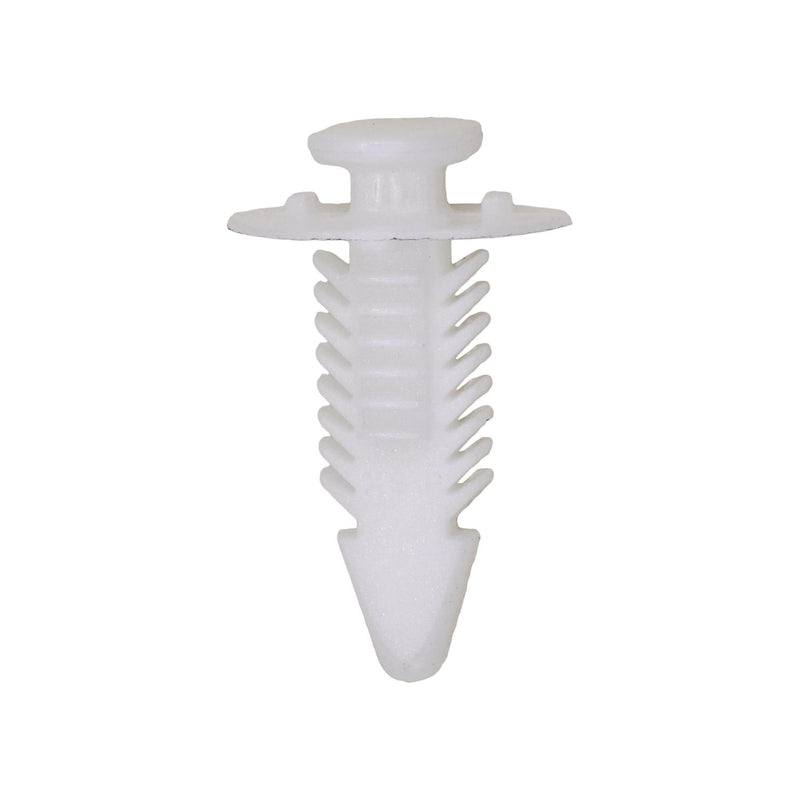5/16"x7/8" White Nylon Trim Panel Retainer, 1/2" Head