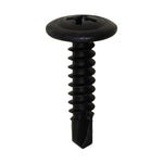 #8x3/4" Phillips Truss Head Washer Teks Tapping Screw, Type 2 Self-Drilling Tek, 7/16" Washer, Phosphate