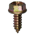 M6-1.81x16mm Phillips Hex Head Flange Washer Tapping Screw, Type A/AB, 13mm Washer, Yellow Zinc Dichromate