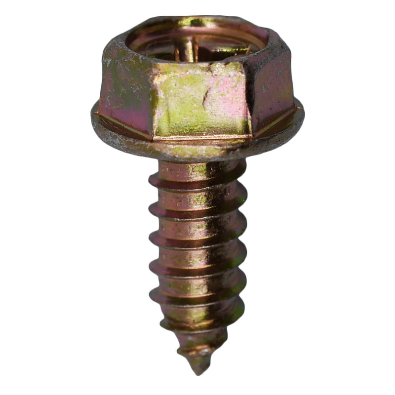 M6-1.81x16mm Phillips Hex Head Flange Washer Tapping Screw, Type A/AB, 13mm Washer, Yellow Zinc Dichromate