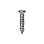 #8x3/4" Phillips Oval Head Tapping Screw, Type A/AB, Chrome, #6