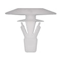 1/4"x15/32" White Nylon Front Door Weatherstrip Retainer, 21/32" Head
