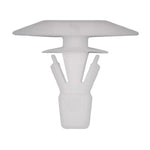 1/4"x15/32" White Nylon Front Door Weatherstrip Retainer, 21/32" Head