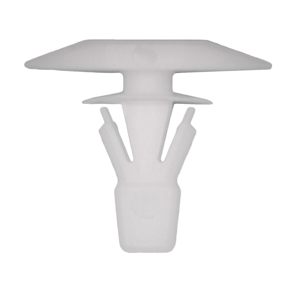 1/4"x15/32" White Nylon Front Door Weatherstrip Retainer, 21/32" Head