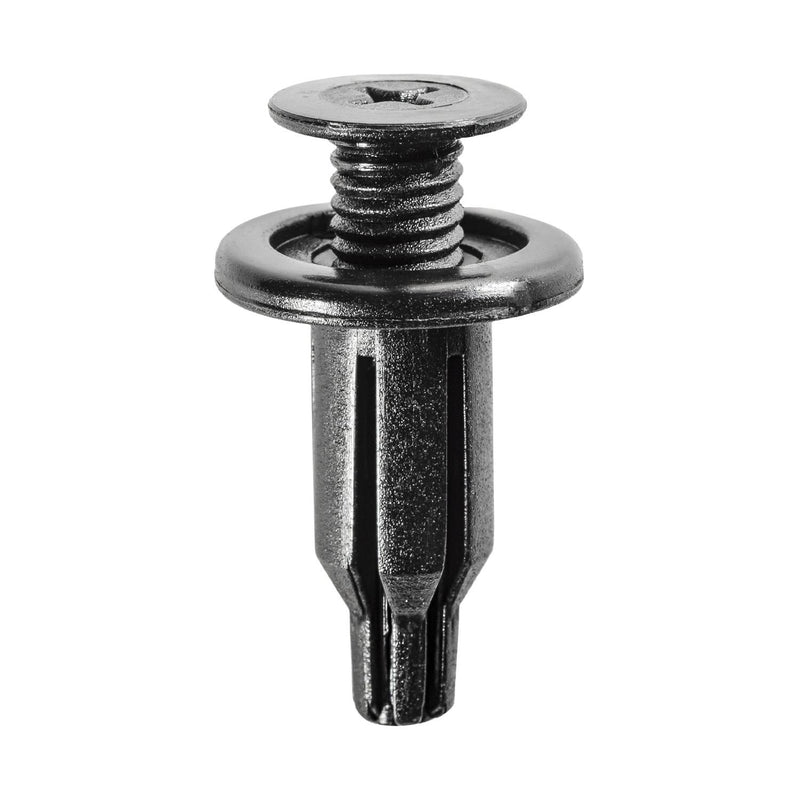 10mmx25mm Black Push-Type Front And Rear Bumper Retainer, 20mm Head