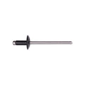 1/8" Rivet, 1/16"-1/8" Grip, Black Aluminum Body, Steel Mandrel, 3/8"
