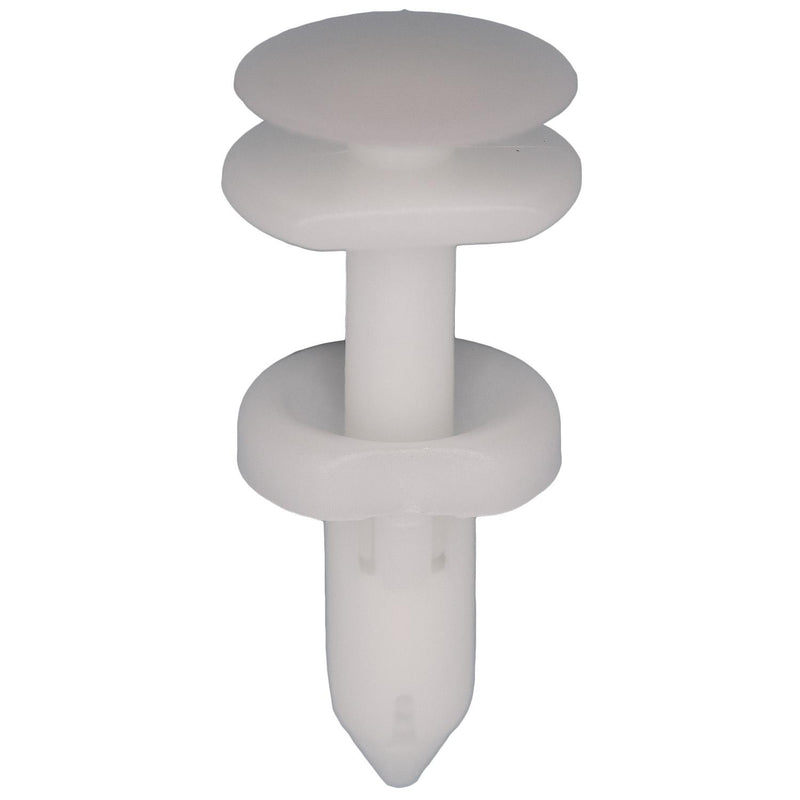 1/4"x41/64" White Push-Type Retainer, 9/16" Head
